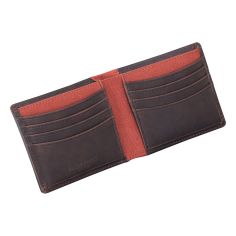 Portefeuille en cuir Jacob Jones, Marron et orange Jacob Jones 2