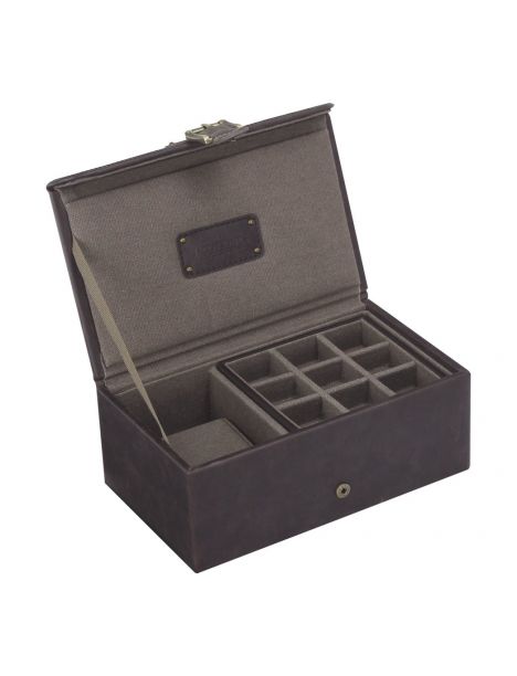 Ecrin Jacob Jones, Montres et Boutons de manchette. Marron Jacob Jones