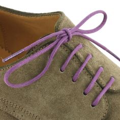 lacets ronds 2mm, coton ciré, Prune Les Lacets Français 2