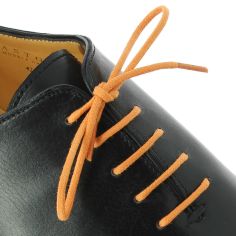 lacets ronds 2mm, coton ciré, Orange Les Lacets Français 2