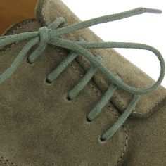 lacets ronds 2mm, coton ciré, vert armée Les Lacets Français 2