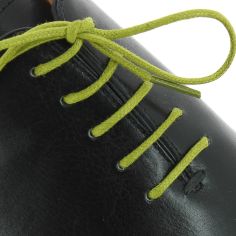 lacets ronds 2mm, coton ciré, vert colibri Les Lacets Français 2