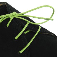 lacets ronds 2mm, coton ciré, vert anis Les Lacets Français 2