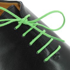 lacets ronds 2mm, coton ciré, vert pastourelle Les Lacets Français 2