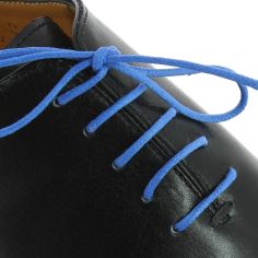 lacets ronds 2mm, coton ciré, Bleu blason Les Lacets Français 2