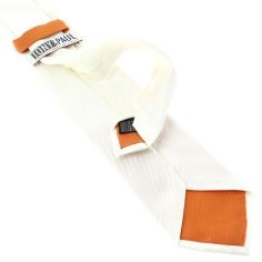 Cravate blanche, soie italienne, zucchero Tony & Paul 2