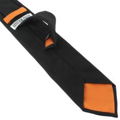 Cravate noir, soie italienne, Nero Tony & Paul 2