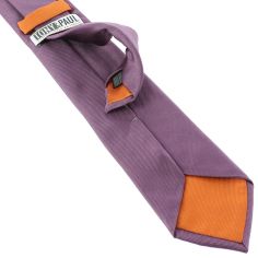 Cravate violette, soie italienne, Parma Tony & Paul 2