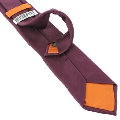 Cravate Bourgogne, soie italienne, Melanconia Tony & Paul 2