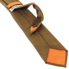 Cravate marron, soie italienne, Tabacco Tony & Paul 2