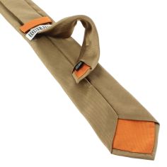 Cravate marron, soie italienne, Duna Tony & Paul 2