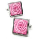 Boutons de manchette, Rose unique Rose Robert Charles