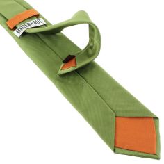 Cravate verte, soie italienne, vert Mela Tony & Paul 2