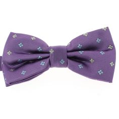 Noeud Papillon CLJ, violet, motifs fleurs Clj Charles Le Jeune 2