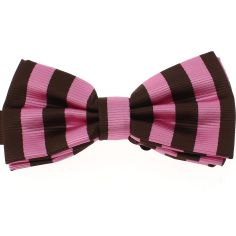 Noeud Papillon CLJ, Rugby large marron et Rose Clj Charles Le Jeune 2