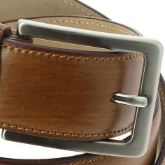 Ceinture cuir, peinte main, couleur tabac Robert Charles 2