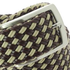 Ceinture cuir, tressée, marron et beige Robert Charles 2