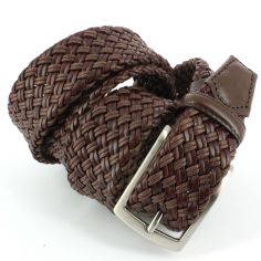 Ceinture cuir, tressée, marron Robert Charles 2