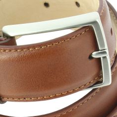 Ceinture cuir, Vitello, couleur tabac, avec surpiqure Robert Charles 2