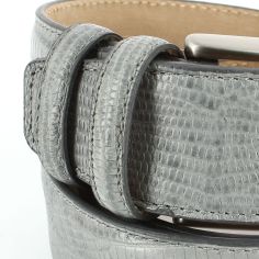 Ceinture cuir, Serpent gris, 35mm bords surpiqués Robert Charles 2