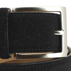 Ceinture cuir, Daim noir, 35mm bords surpiqués Robert Charles 2