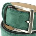Ceinture cuir, Daim vert, 35mm bords surpiqués Robert Charles