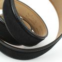 Ceinture cuir, Cuir et Daim noir, 35mm bords surpiqués Robert Charles