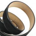 Ceinture cuir, Cuir et Daim noir, 35mm bords surpiqués Robert Charles