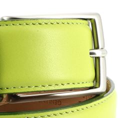 Ceinture cuir de veau, pomme, 35mm, bords surpiqués Robert Charles 2