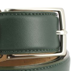 Ceinture cuir de veau, vert, 35mm, bords surpiqués Robert Charles 2