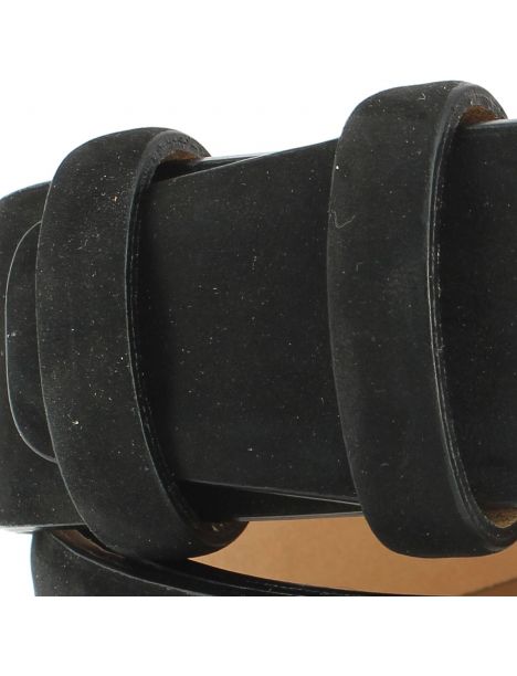 Ceinture cuir, Nubuck noir, 35mm Robert Charles