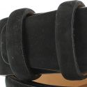 Ceinture cuir, Nubuck noir, 35mm Robert Charles