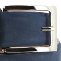 Ceinture cuir, Nubuck Bleu, 35mm Robert Charles