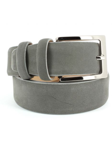 Ceinture cuir, Nubuck gris, 35mm Robert Charles