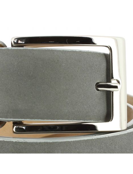 Ceinture cuir, Nubuck gris, 35mm Robert Charles
