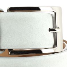 Ceinture cuir, Nubuck argent, 35mm Robert Charles 2