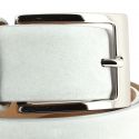 Ceinture cuir, Nubuck argent, 35mm Robert Charles