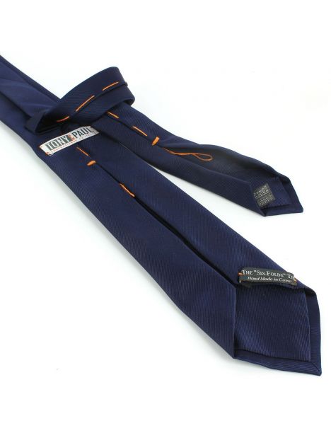 Cravate soie 6 plis, Marino, Faite à la main Tony & Paul