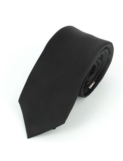 Cravate soie 6 plis, Nero, Faite à la main Tony & Paul