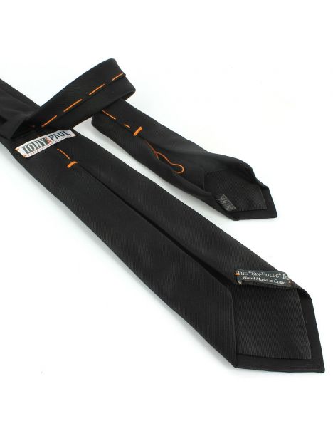 Cravate soie 6 plis, Nero, Faite à la main Tony & Paul