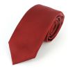 Cravate soie 6 plis, Rouge Peonia, Faite à la main Tony & Paul