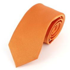 Cravate soie 6 plis, Orange Rame, Faite à la main Tony & Paul 2