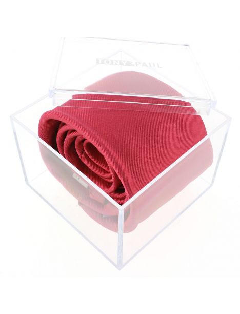 Cravate soie 6 plis, Rose Ribes, Faite à la main Tony & Paul