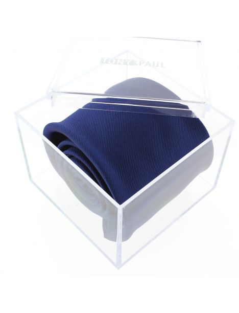 Cravate soie 6 plis, Bleu royal, Faite à la main Tony & Paul