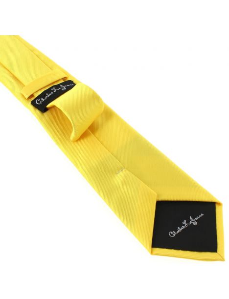 Cravate CLJ, Jaune poussin Clj Charles Le Jeune