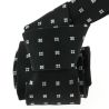 Cravate CLJ, noir, motifs fleurs Clj Charles Le Jeune Cravates