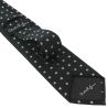 Cravate CLJ, noir, motifs fleurs Clj Charles Le Jeune
