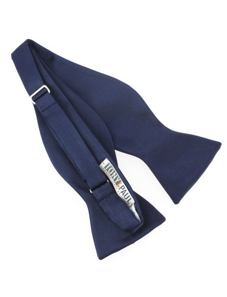 Noeud papillon à nouer en soie, Bleu marine, Fait à la main Tony & Paul