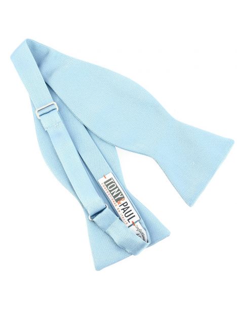 Noeud papillon à nouer en soie, Tevere Bleu, Fait à la main Tony & Paul