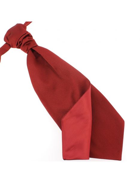 Lavallière nouée en soie, Rouge Peonia, Faite à la main Tony & Paul